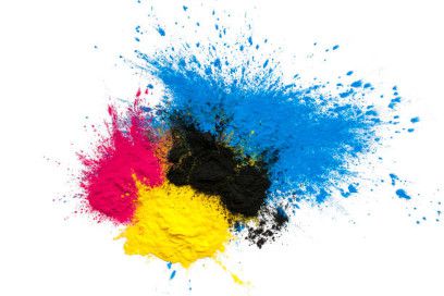 Poudre de toner black cyan yellow magenta